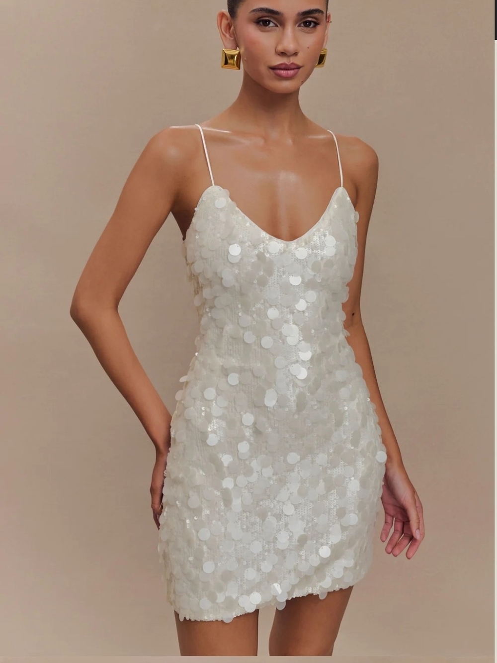 Romilly Sequin Mini Dress - Ivory